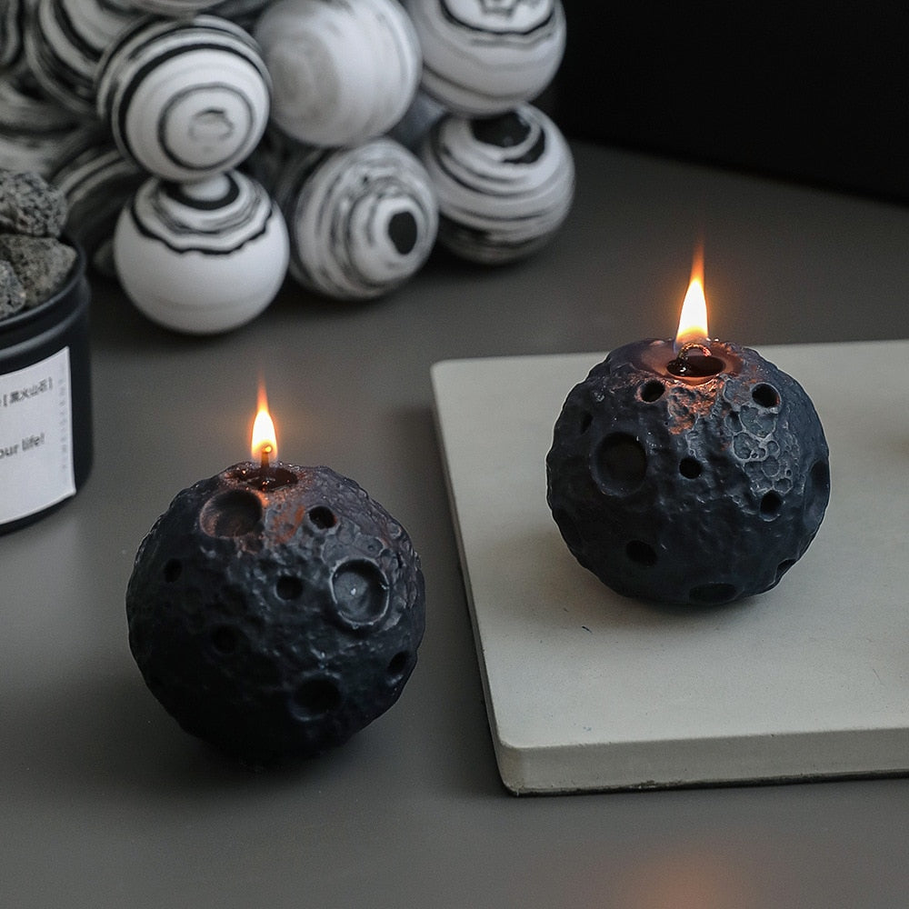 Moon-Shaped Scented Candle