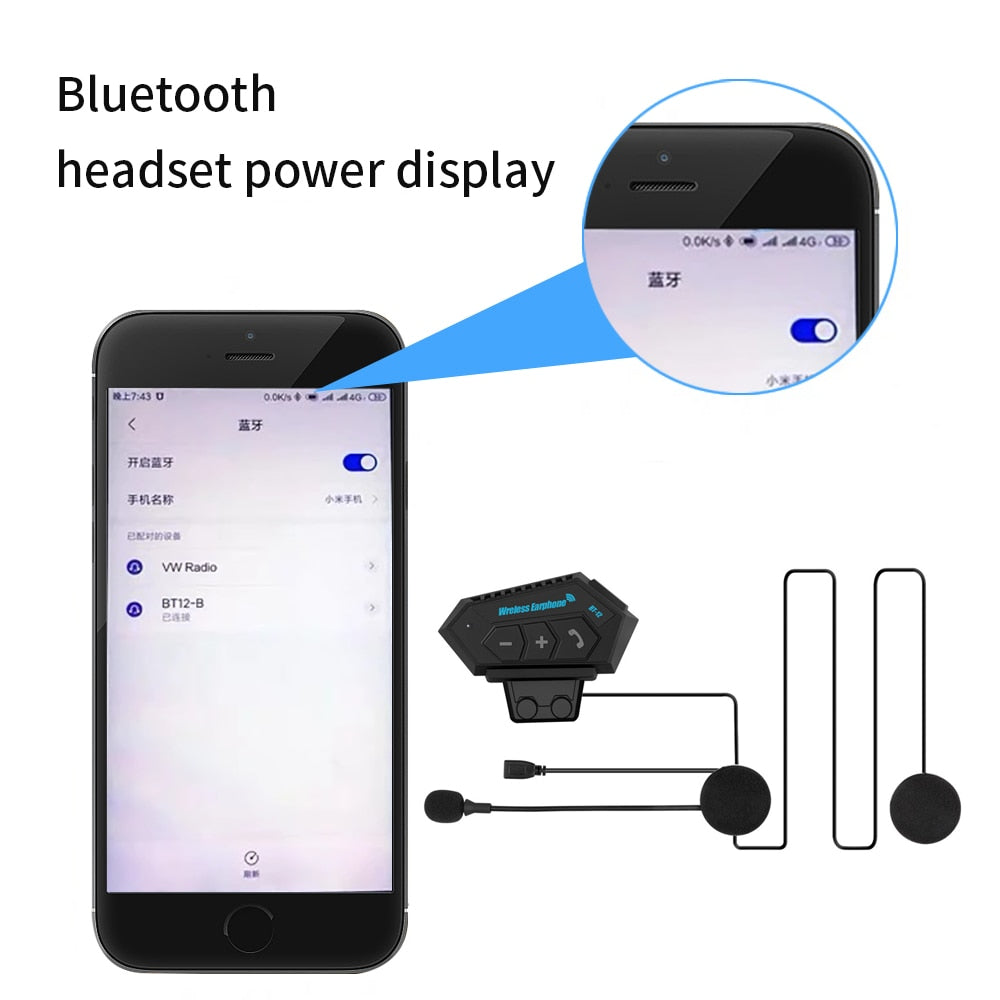 Motorcycle BT 5.0 Helmet Headset