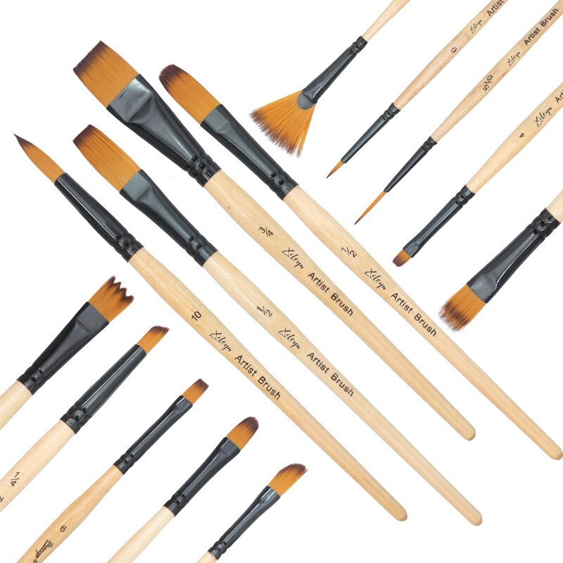 14 pcs Professional Paint Brushes Different Shape