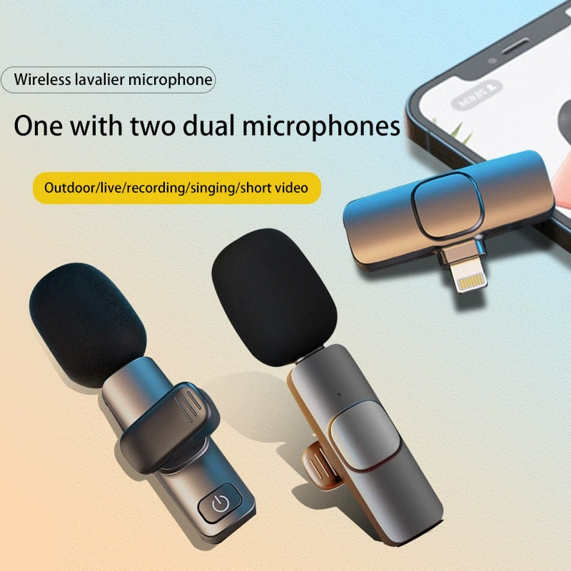 2in1 Wireless Lapel Lavalier Microphone
