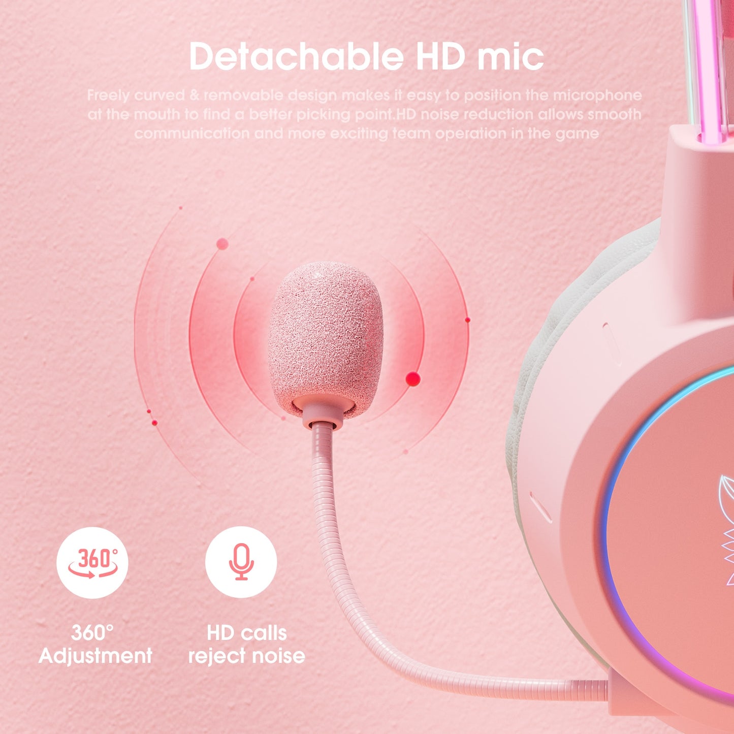 RGB Light Cat Ear Gaming Headphones