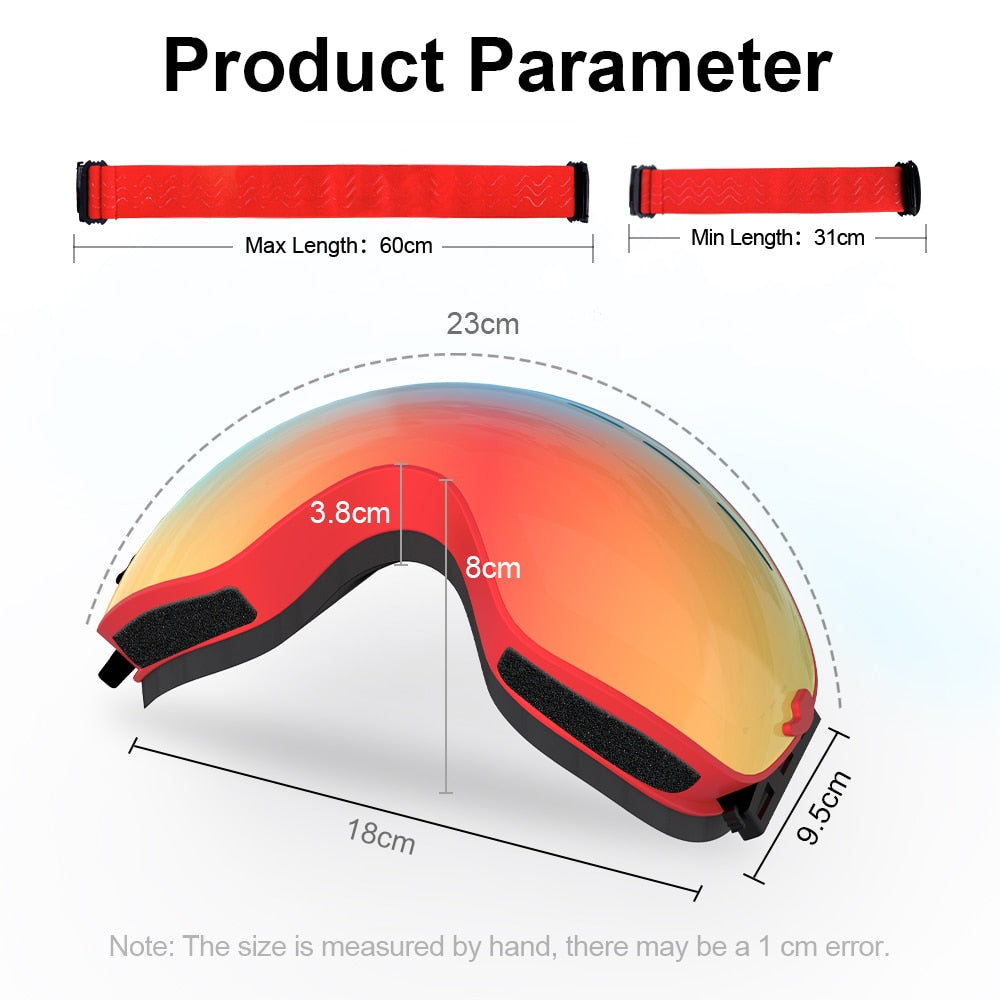 UV400 Anti-Fog Skiing Goggles