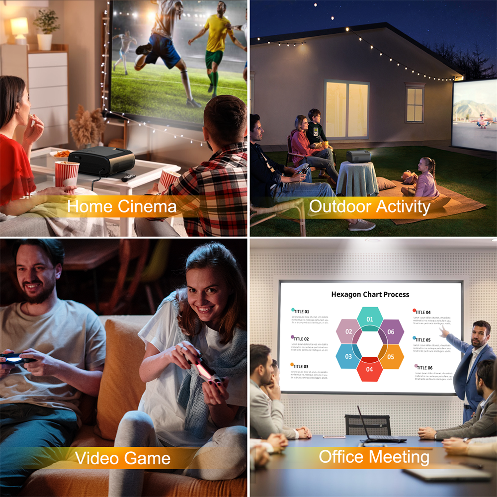 WEWATCH V50 Portable 5G WIFI Projector