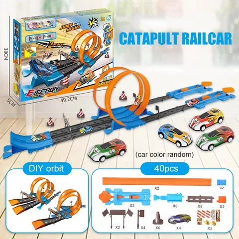 Car Wheels Model Racing Track Assembled Rail