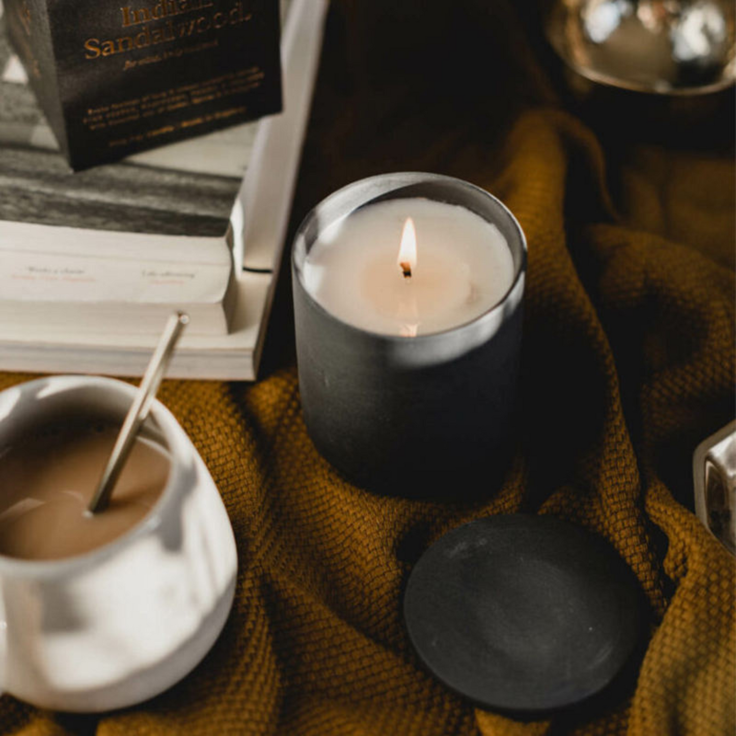 Luxury home fragrance concrete candle