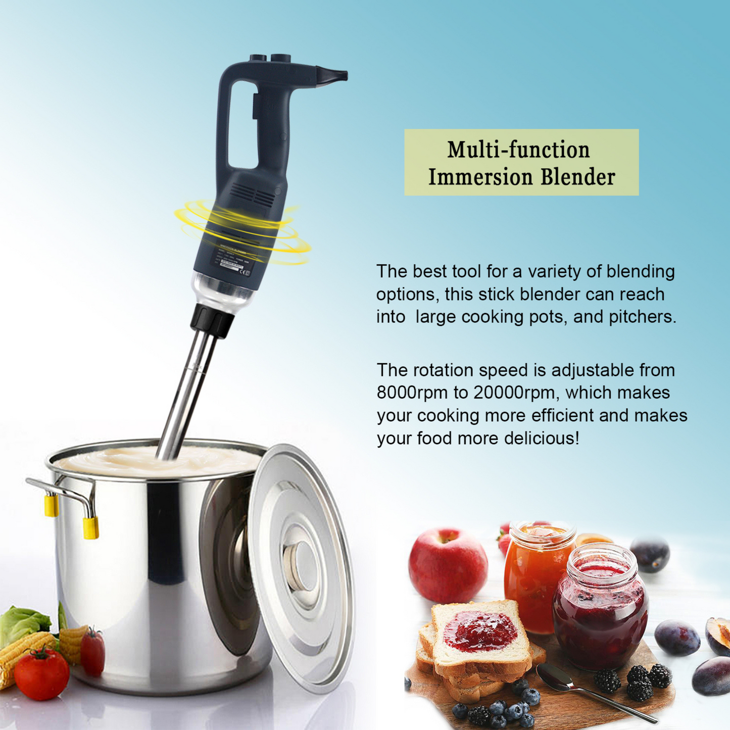 Stainless Steel Duty Commercial Hand Blender