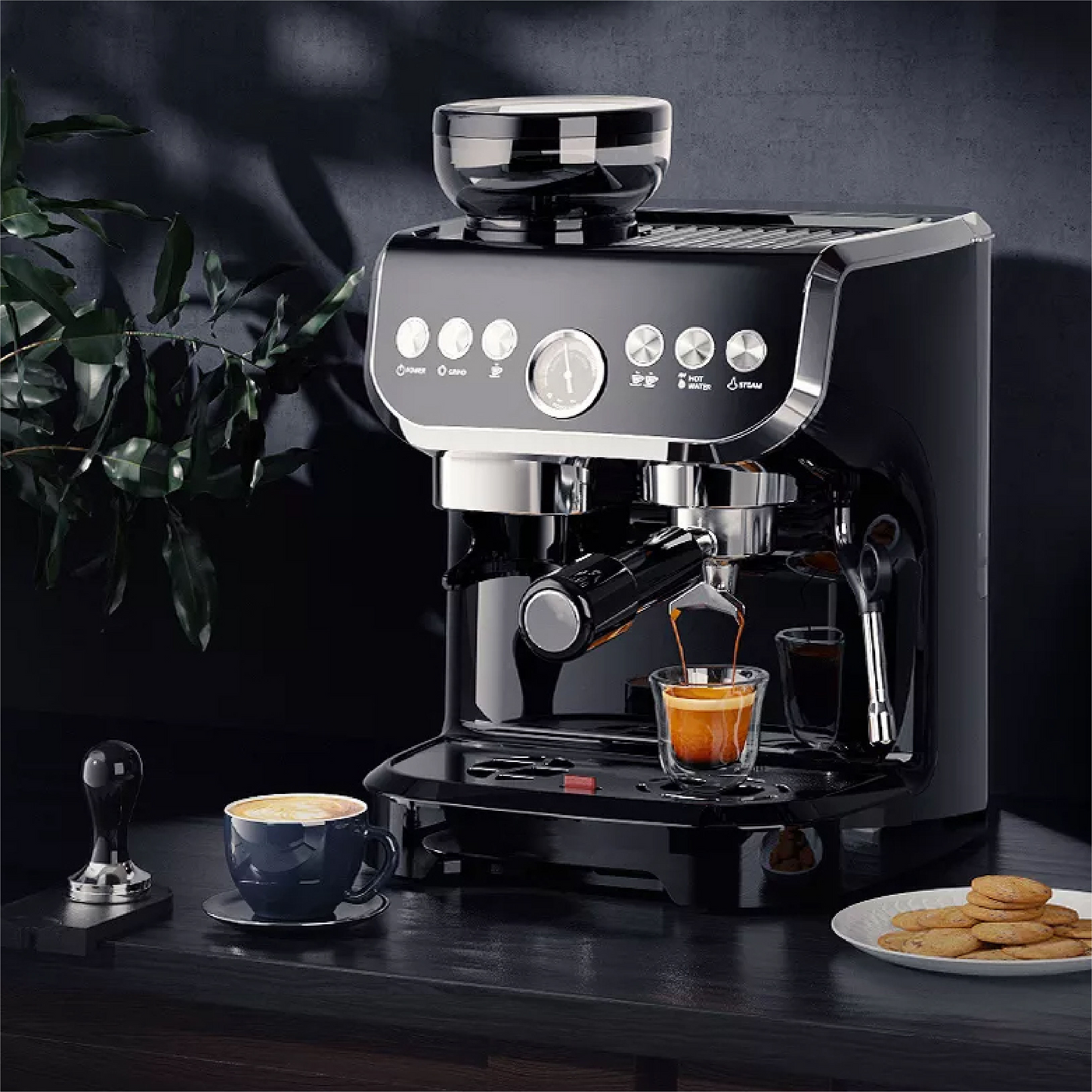 Semi-automatic commercial coffee machine