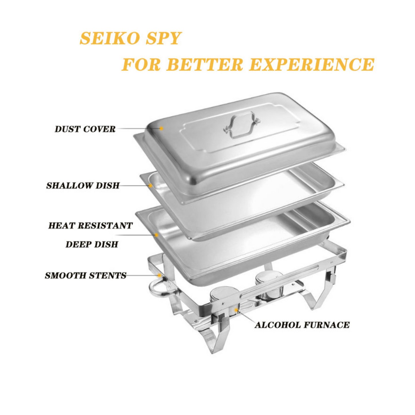 Stainless Steel Rechaud Chef Dishes