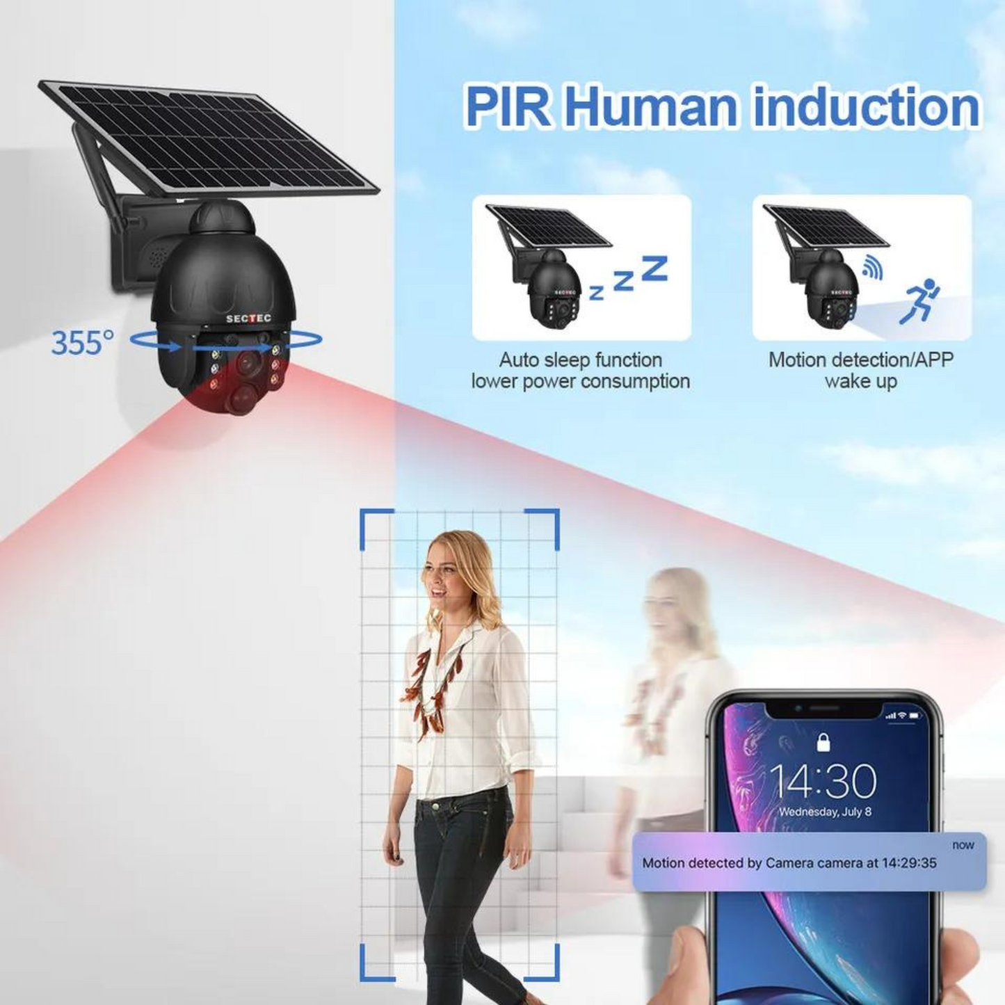 Solar-Powered Battery Security Camera