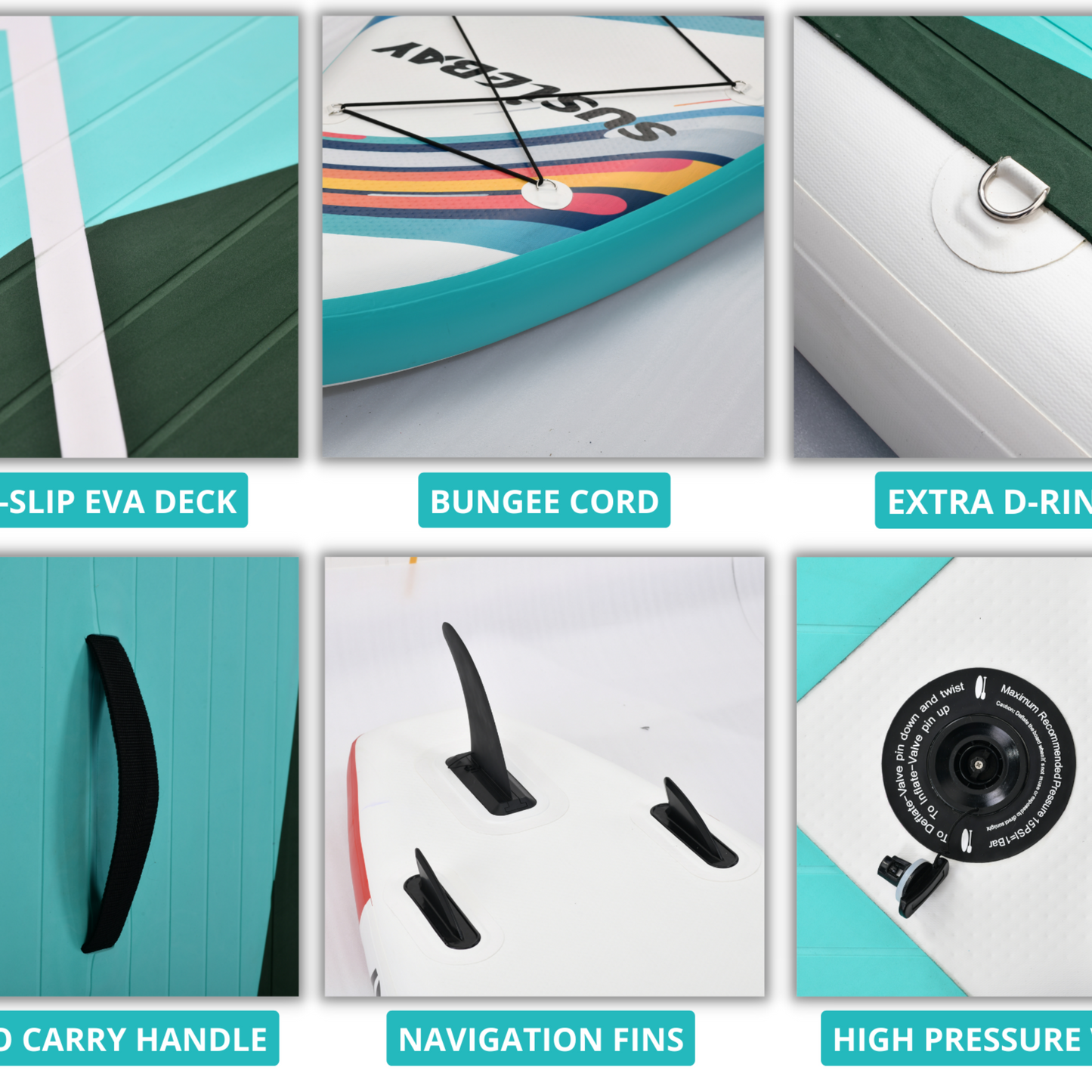 Inflatable Paddle Board with Fins