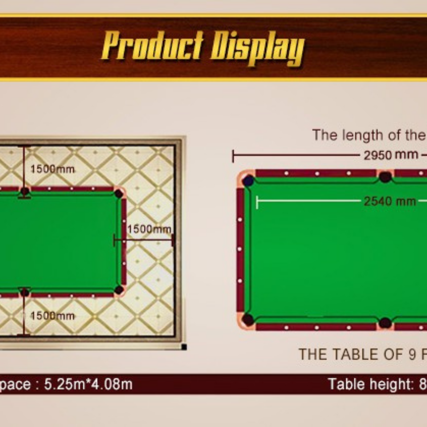 Standard Luxury Coin Operated Pool Table
