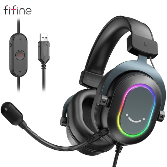 Dynamic RGB Gaming Headset with Mic