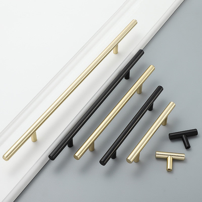 Black Gold Brushed Stainless Steel Cabinet Door Knobs