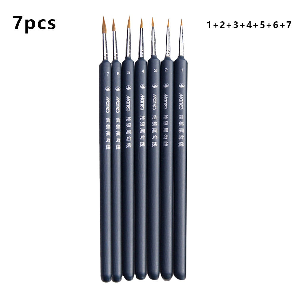 Professional Wolf Fine Painting Pen Nylon Hair Brush