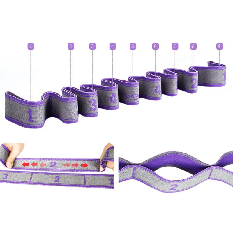 Yoga Pull Strap Belt Polyester Latex Elastic Latin