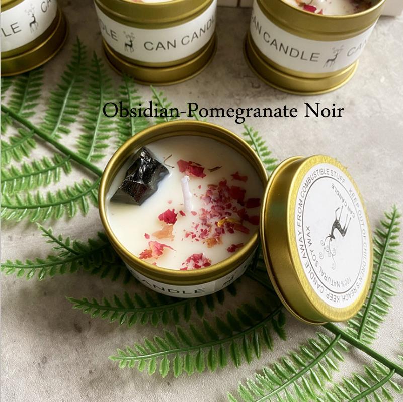 Golden Tin Box Essential Oil Candles