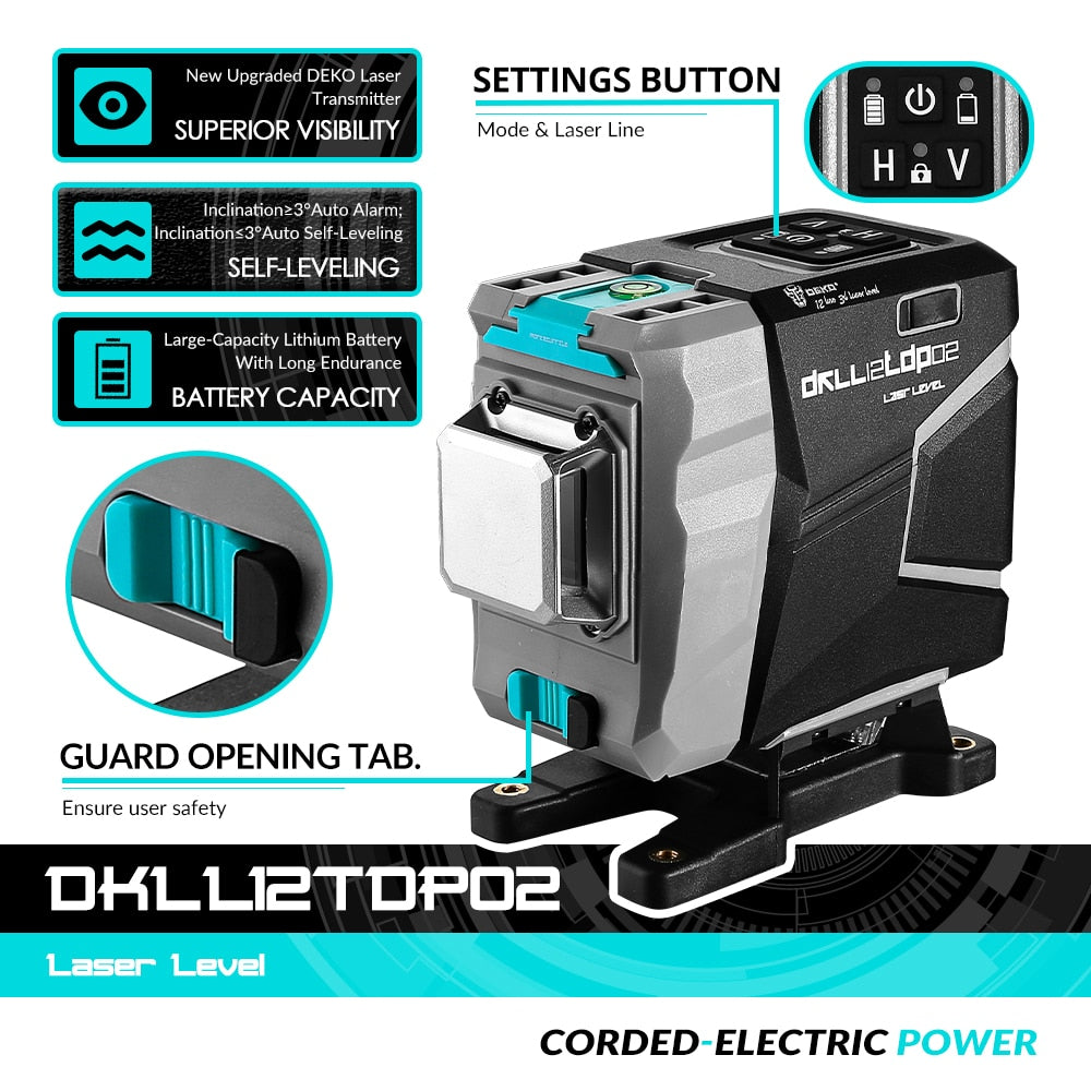 3D Green Laser Level Horizontal & amp