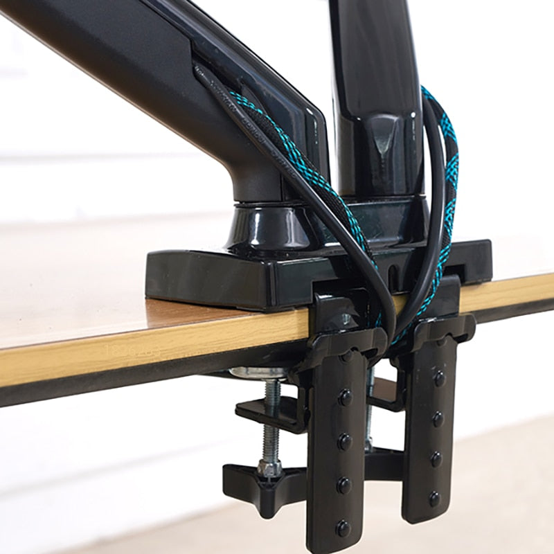 NB F160 Gas Spring Dual Monitor Arm 2 USB 3.0 Ports
