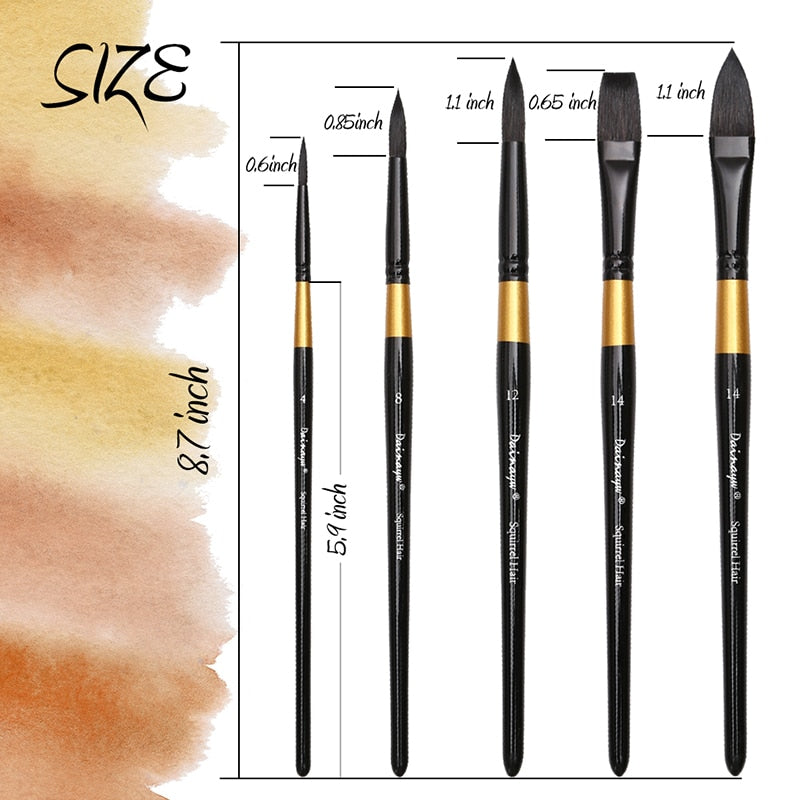 Dainayw Watercolor Paint Brushes Set