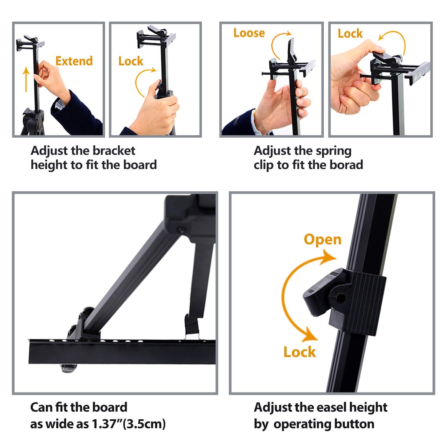 Portable Adjustable Metal Sketch Easel Stand