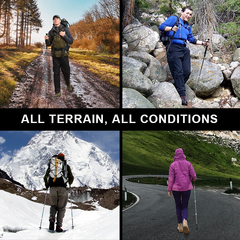 Folding Trekking Poles Ultralight Nordic Walking Stick