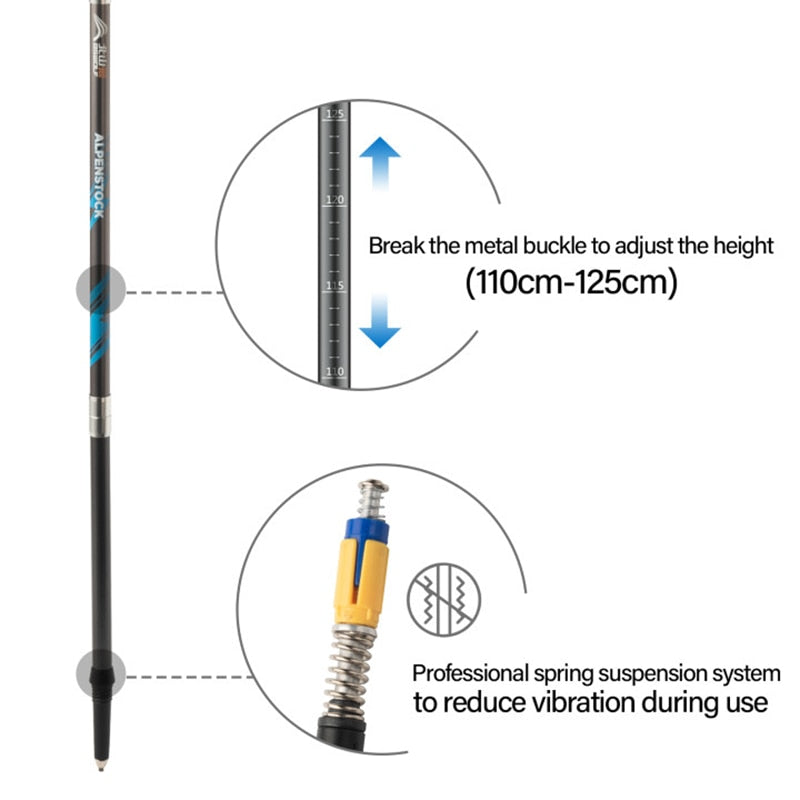 Folding Trekking Poles Ultralight Nordic Walking Stick