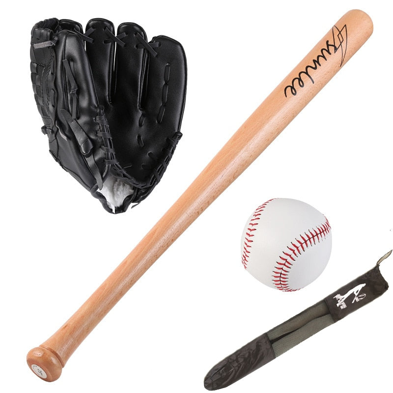 25-Inch Wood Baseball Bat Set