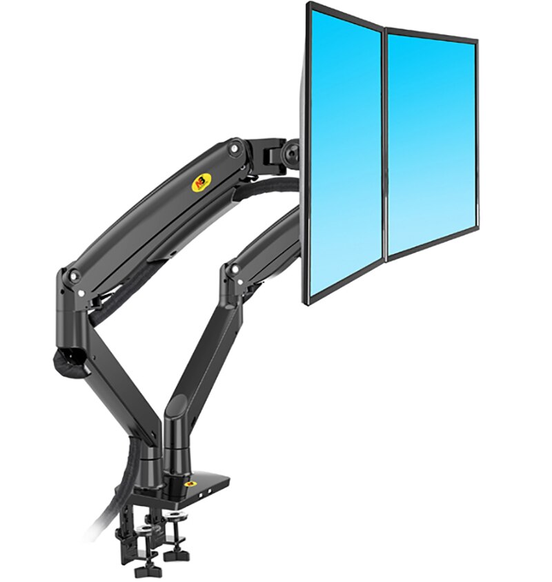NB F195A Dual Monitor Mount - Gas Spring Arm