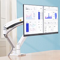 NB F195A Dual Monitor Mount - Gas Spring Arm