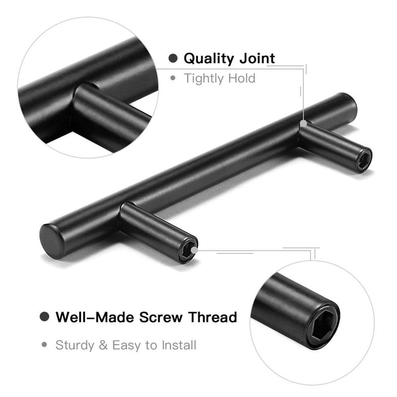 Black Gold Brushed Stainless Steel Cabinet Door Knobs