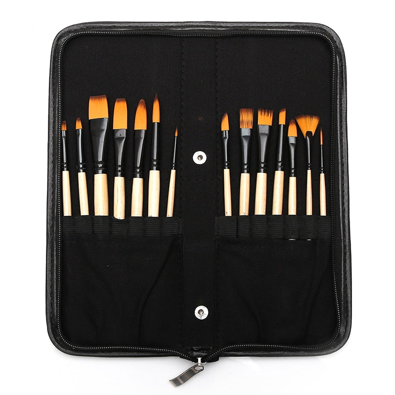 14 pcs Professional Paint Brushes Different Shape