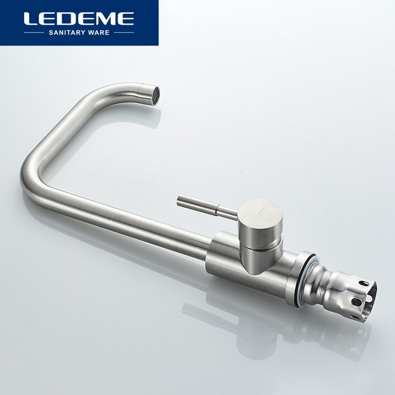 LEDEME Stainless Steel Single Handle Faucet