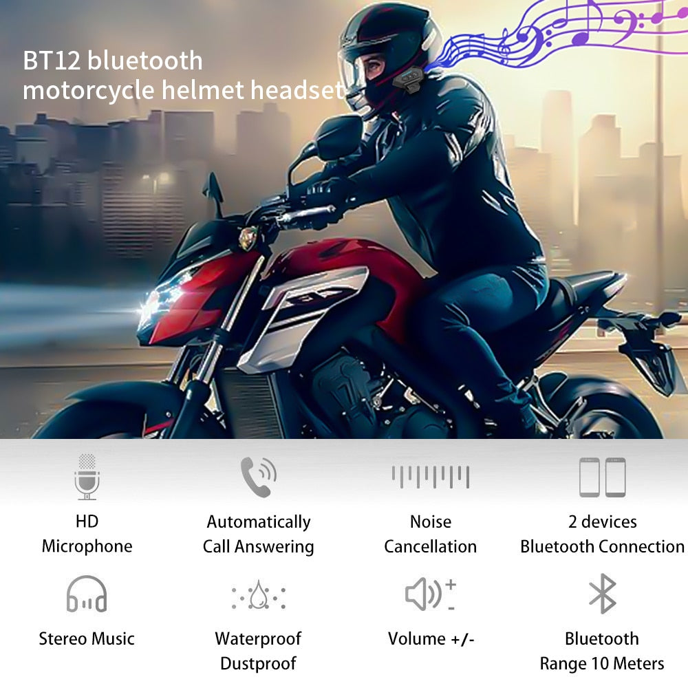Motorcycle BT 5.0 Helmet Headset