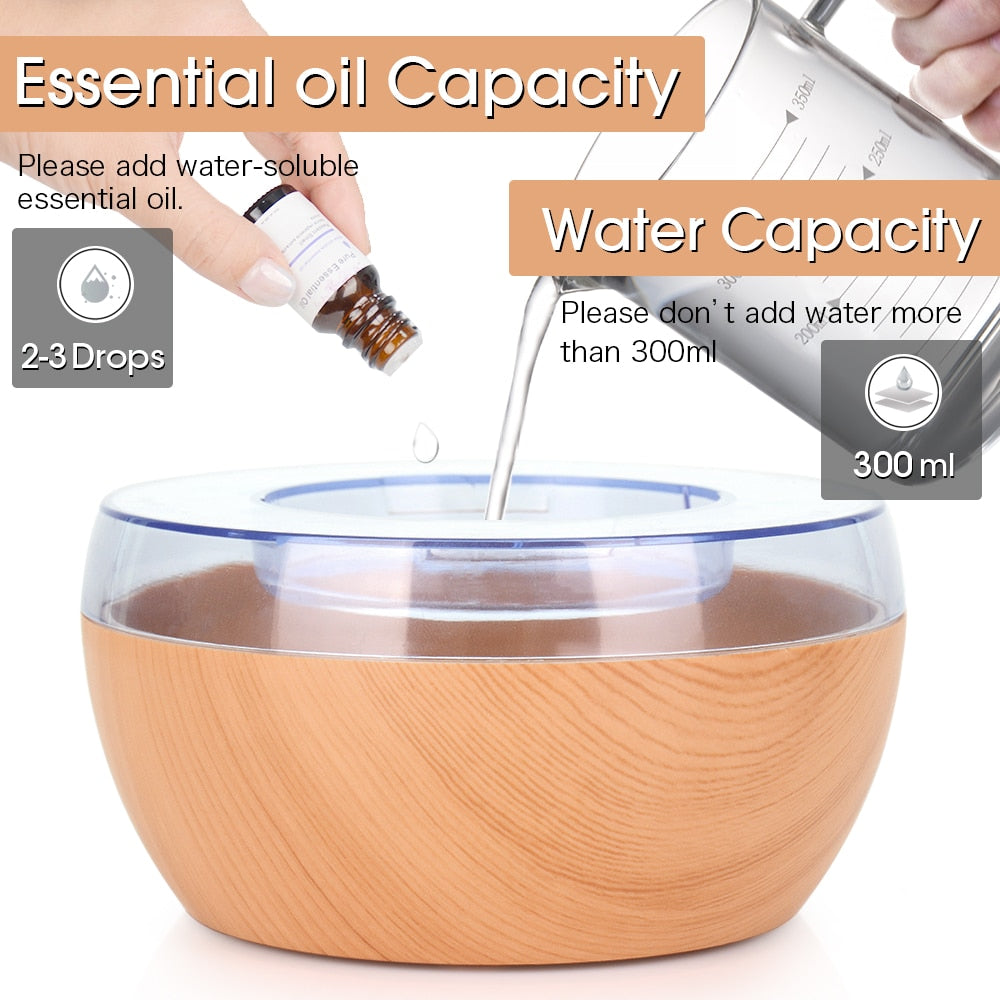 300ML USB Air Humidifier and Electric Aroma Diffuser Mist