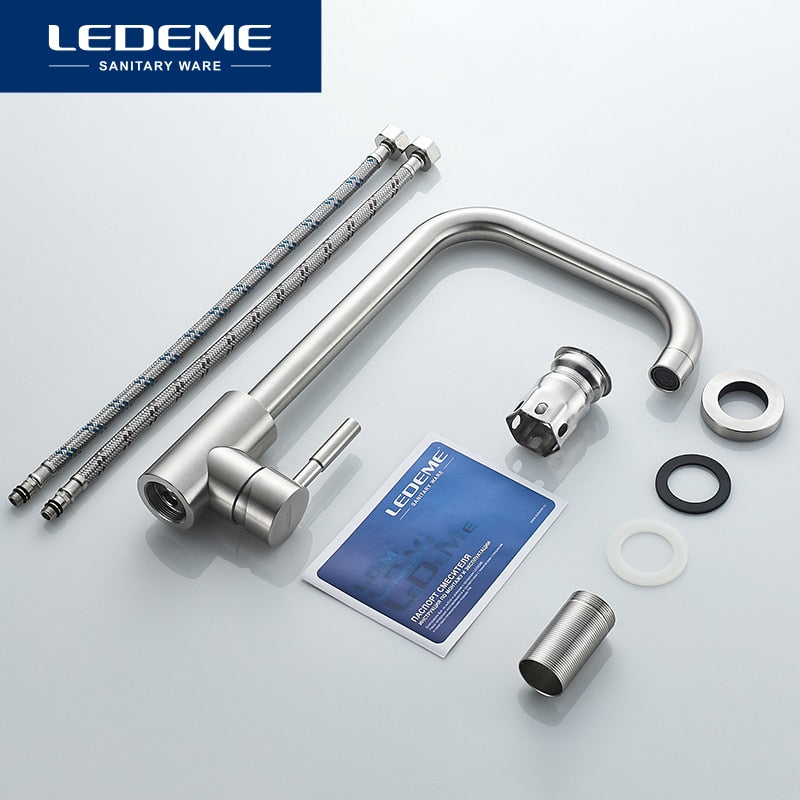 LEDEME Stainless Steel Single Handle Faucet