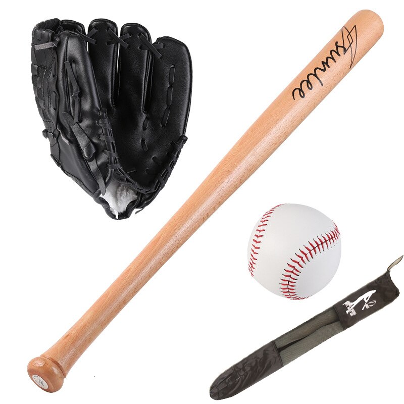 25-Inch Wood Baseball Bat Set