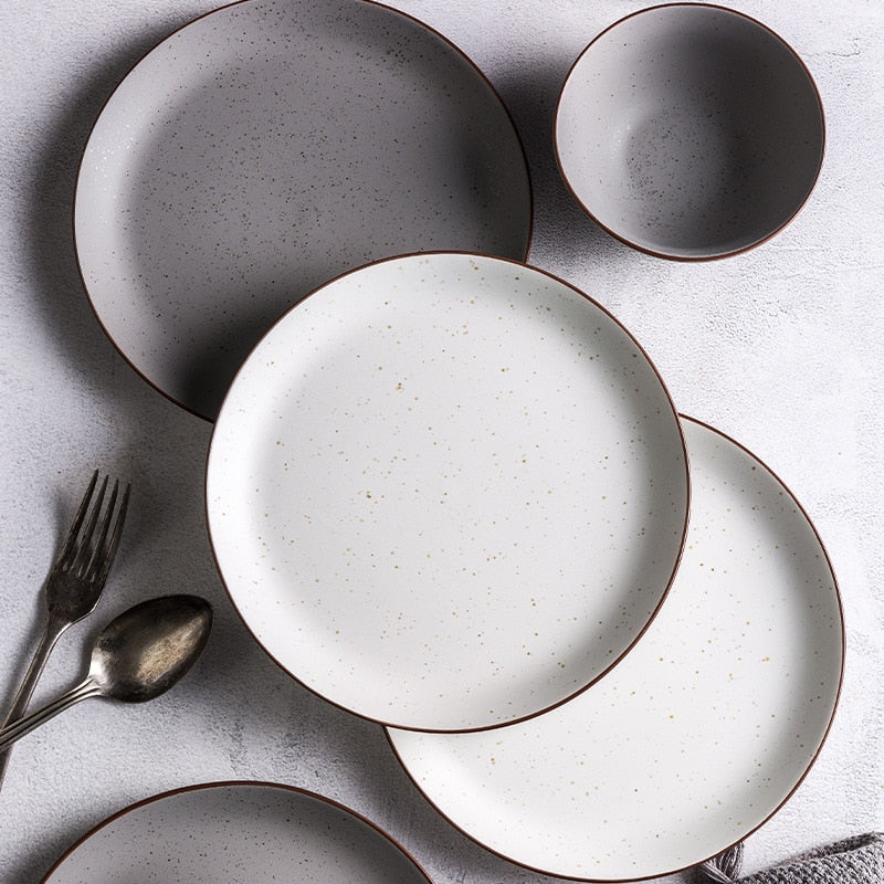 32-Piece Nordic Style Ceramic Plate Set