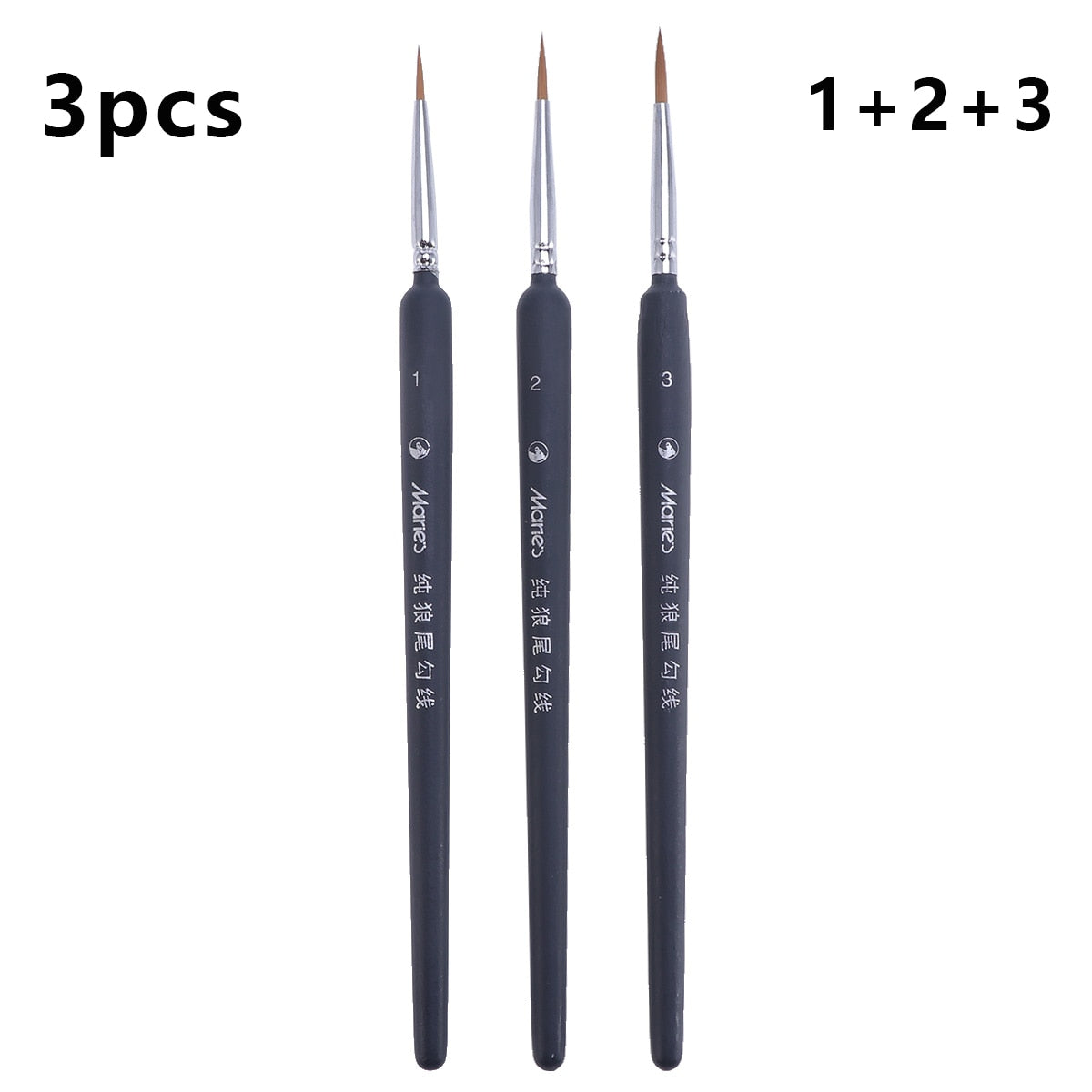 Professional Wolf Fine Painting Pen Nylon Hair Brush