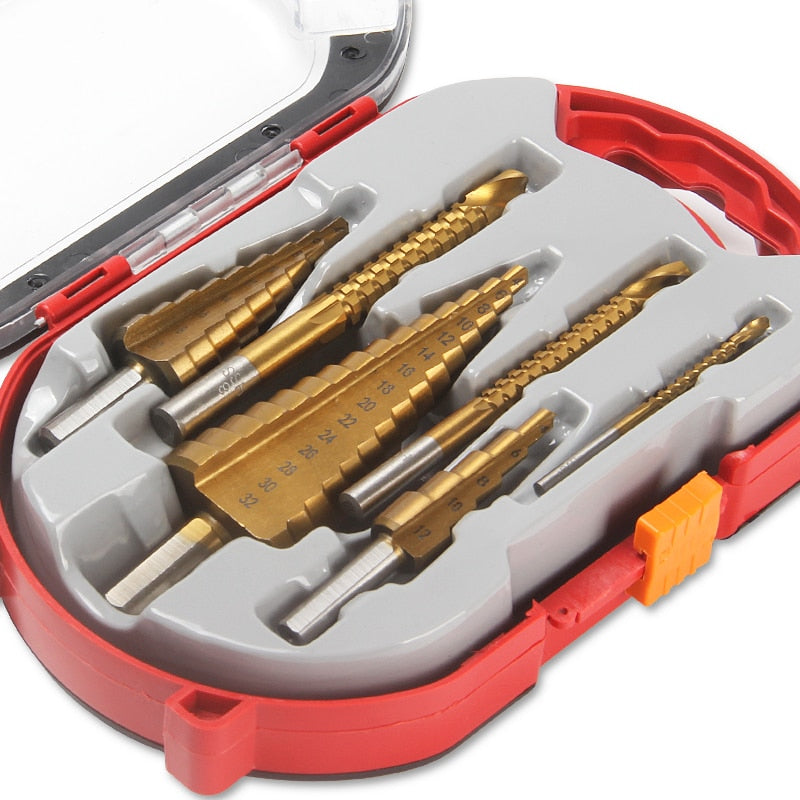 Durable Five Pears Step Drill Bit Set
