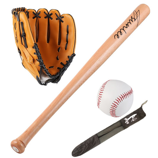 25-Inch Wood Baseball Bat Set