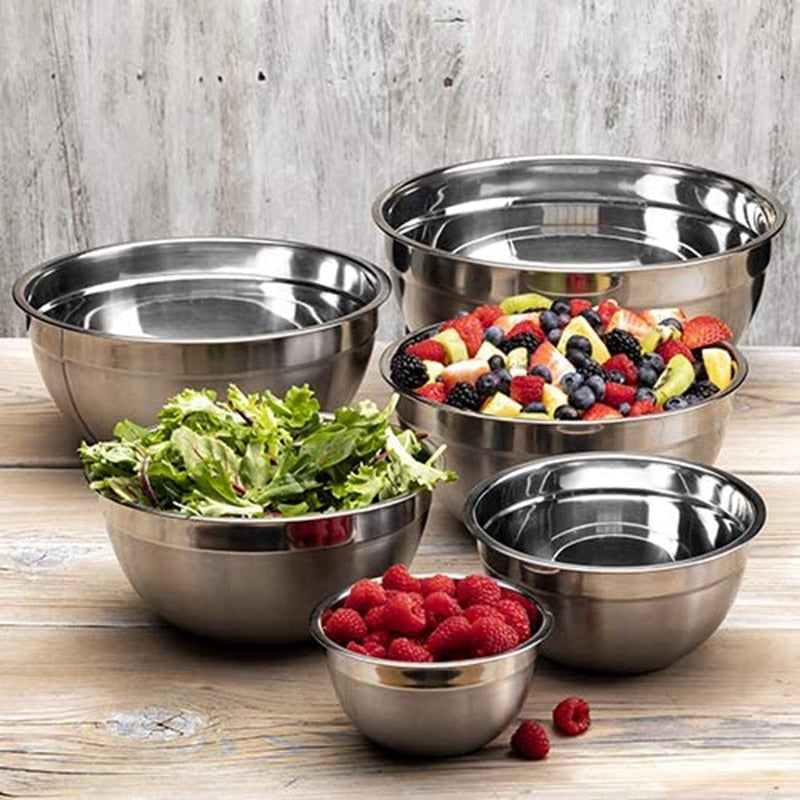 6Pcs Stainless Steel Bowls Set