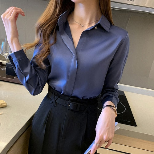 Stylish Long Sleeve Woman Blouses