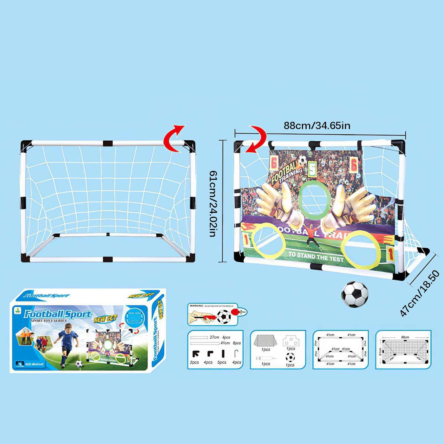 Durable Football Soccer Goal Post Net