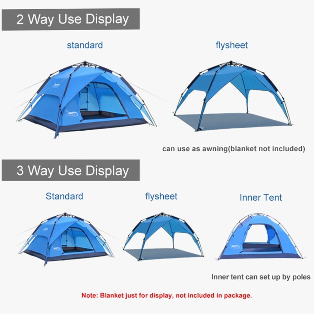 3-4 Person Camping Tent  easy to read in search engine