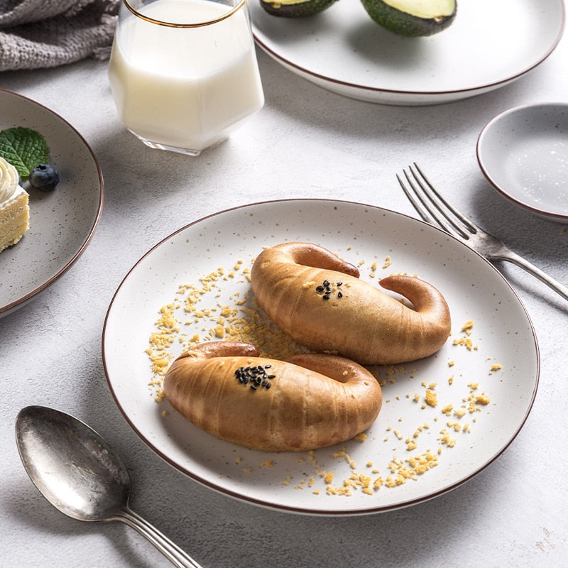 32-Piece Nordic Style Ceramic Plate Set