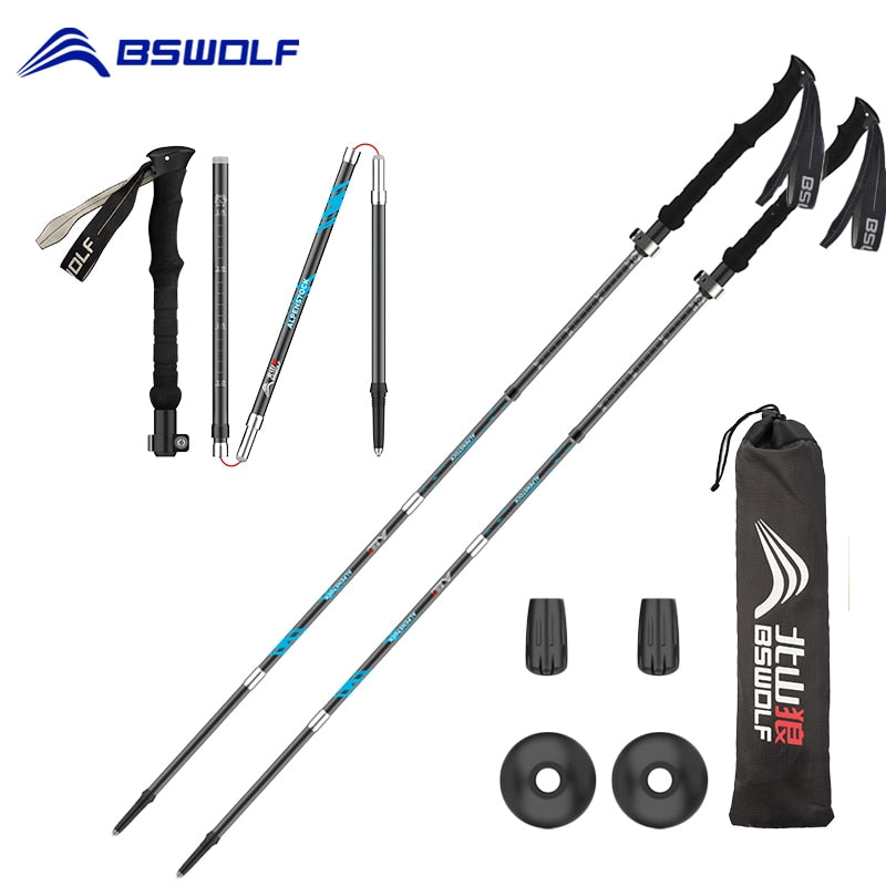 Folding Trekking Poles Ultralight Nordic Walking Stick