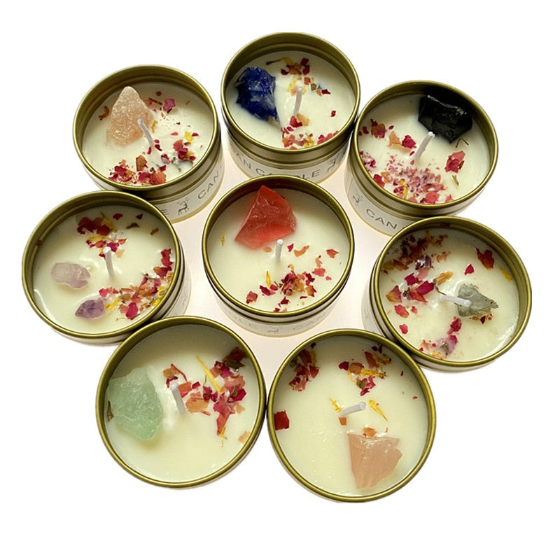 Golden Tin Box Essential Oil Candles
