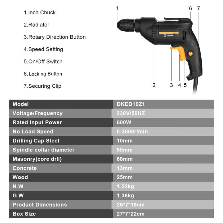 Powerful Electric Rotary Hammer Drill
