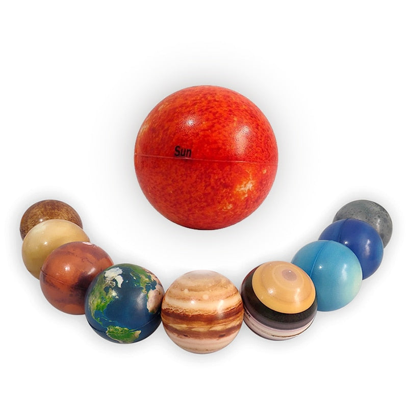 Children's Eight Planets Bouncy Ball Stress Relief Toys