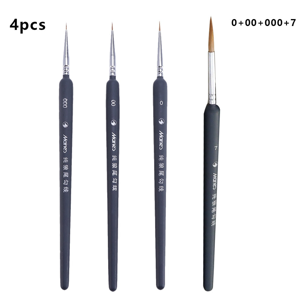 Professional Wolf Fine Painting Pen Nylon Hair Brush